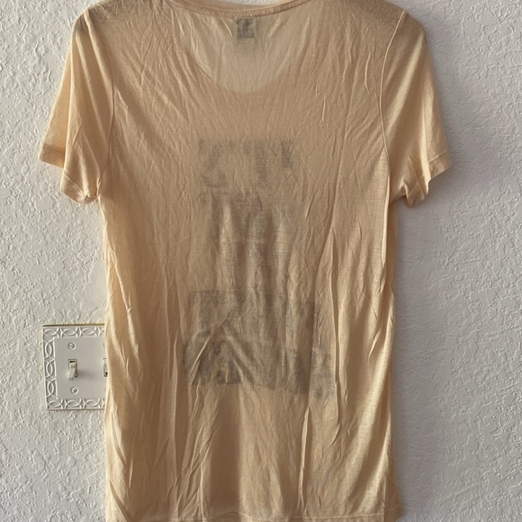 haute hippie ITS NOT MY FIRST RODEO t’shirt in Bare & chocolate letters. Size S - Picture 4 of 7